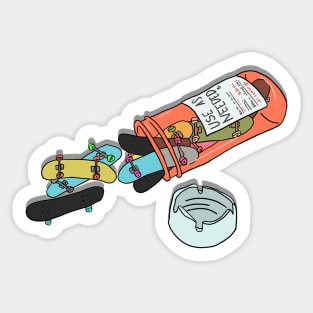 Skateboards Medicine Pill Box Skateboarding Gift Sticker